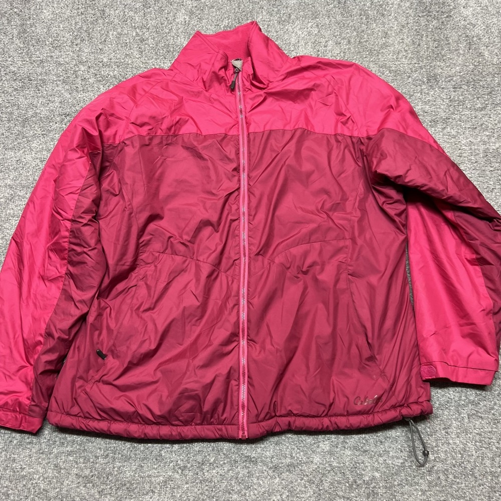 Cabela's Jacket Womens XL Pink Insulated Puffer Fleece Lined Full Zip Outdoor